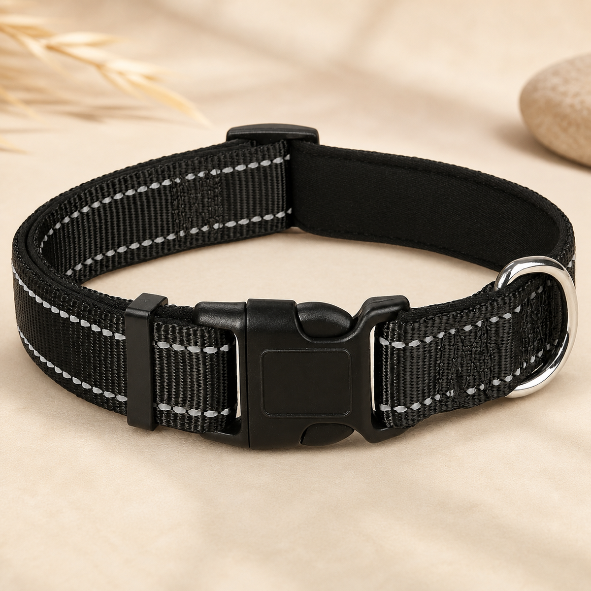 Reflektierendes Nylon-Hundehalsband von Urban Prairie mit Leinenring